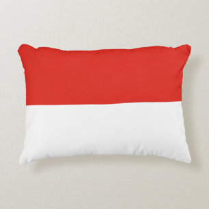 Indonesia flag accent pillow