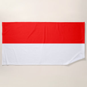 Indonesia Flag Beach Towel