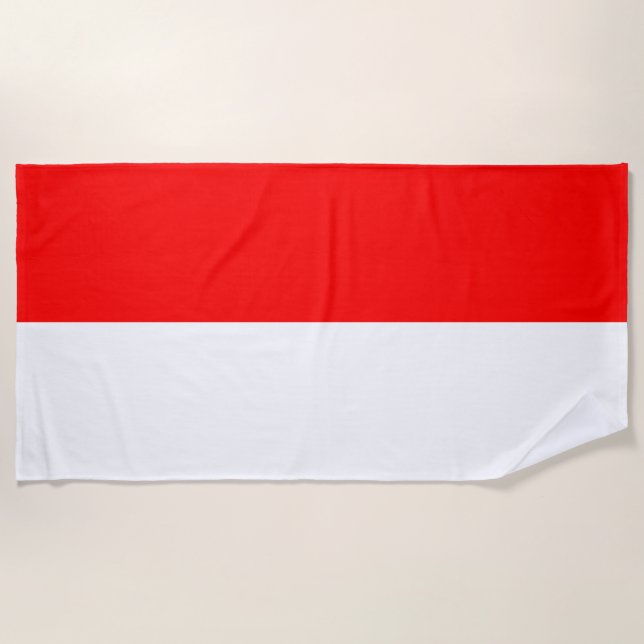 Indonesia Flag Beach Towel (Front)