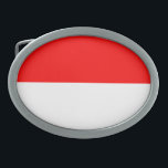 Indonesia Flag Belt Buckle<br><div class="desc">Patriotic flag of Indonesia.</div>