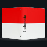 Indonesia Flag Binder<br><div class="desc">Patriotic flag of Indonesia.</div>