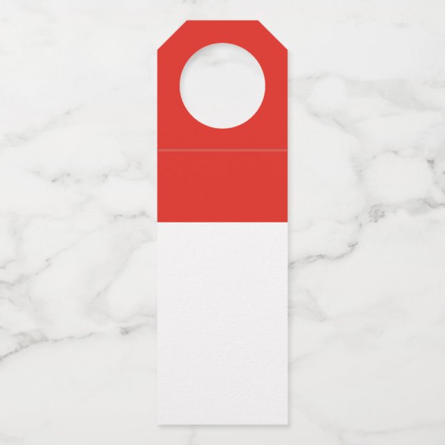 Indonesia flag bottle tag (Front)