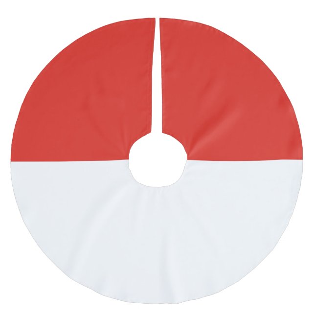 Indonesia flag brushed polyester tree skirt (Front)