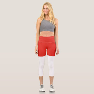 Indonesia flag capri leggings