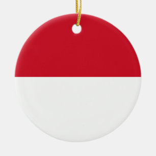 Indonesia Flag Ceramic Ornament