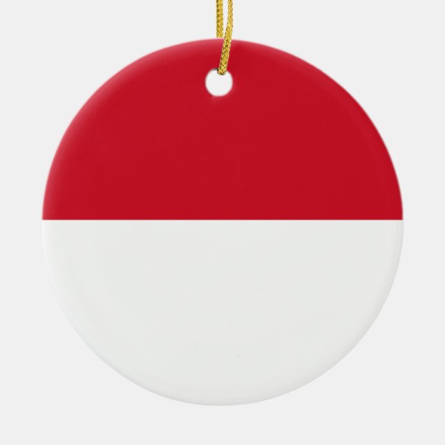 Indonesia Flag Ceramic Ornament (Front)