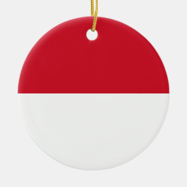 Indonesia Flag Ceramic Ornament (Front)