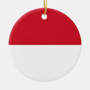 Indonesia flag  ceramic ornament