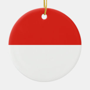 Indonesia flag ceramic ornament
