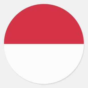 Indonesia Flag Classic Round Sticker
