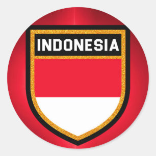 Indonesia Flag Classic Round Sticker