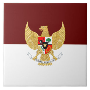 Indonesia flag-emblem tile