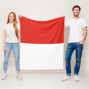 Indonesia flag fleece blanket