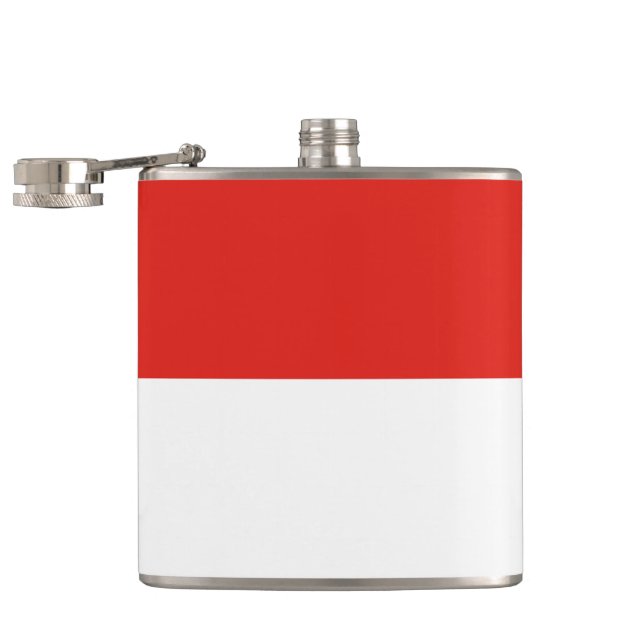 Indonesia flag hip flask (Opened)