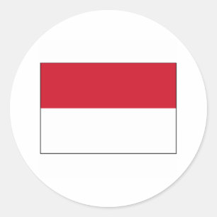 Indonesia FLAG International Classic Round Sticker
