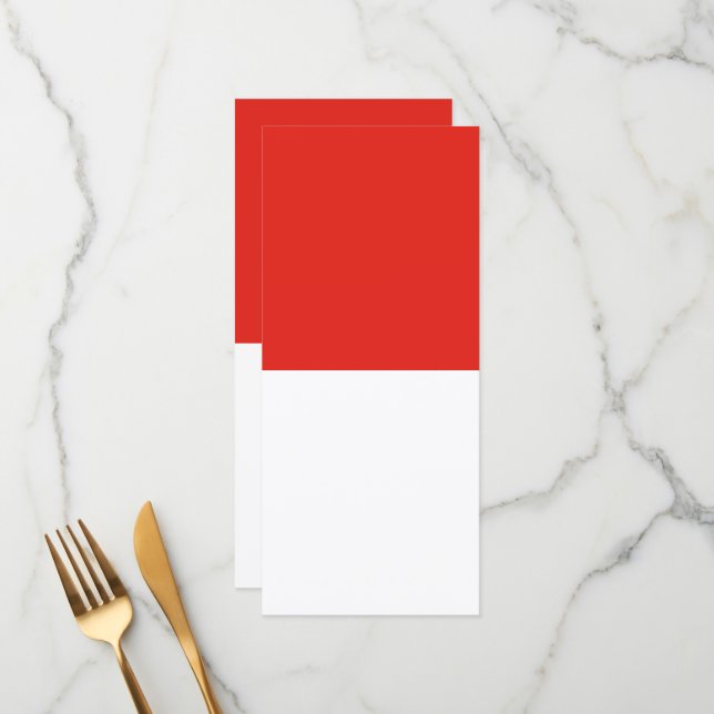 Indonesia flag menu (Front/Back In Situ)