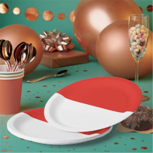 Indonesia flag paper plate