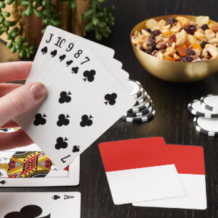 Indonesia flag playing cards