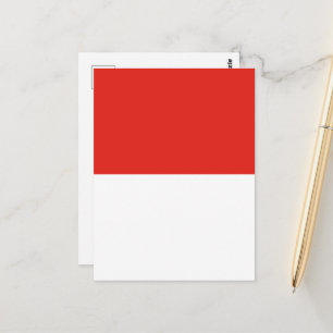 Indonesia flag postcard