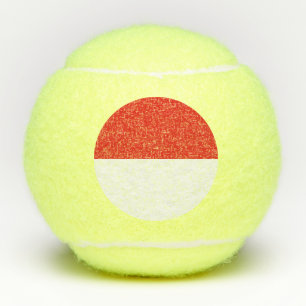 Indonesia flag tennis balls