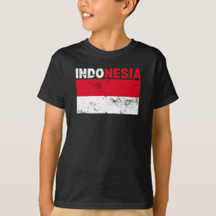 Indonesia Flag Vintage T-Shirt