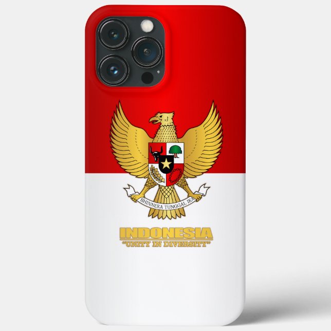 Indonesia Flag with COA Case-Mate iPhone Case (Back)
