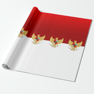 Indonesia flag wrapping paper