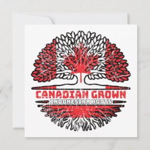 Indonesia Indonesian Canadian Canada Tree Roots Card