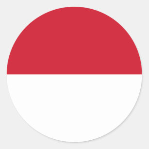 Indonesia (Indonesian) Flag Classic Round Sticker