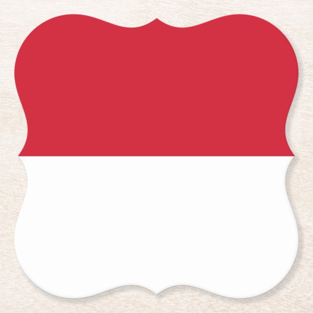 Indonesia (Indonesian) Flag Paper Coaster (Front)