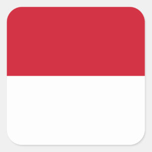 Indonesia (Indonesian) Flag Square Sticker