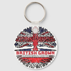 Indonesia Indonesian Uk United Kingdom British Keychain