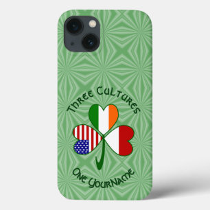 Indonesia Ireland USA Shamrock Flag Personalized iPhone 13 Case
