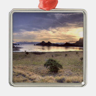 Indonesia, Komodo National Park. Sunset on one Metal Ornament