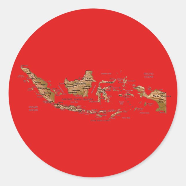 Indonesia Map Sticker (Front)