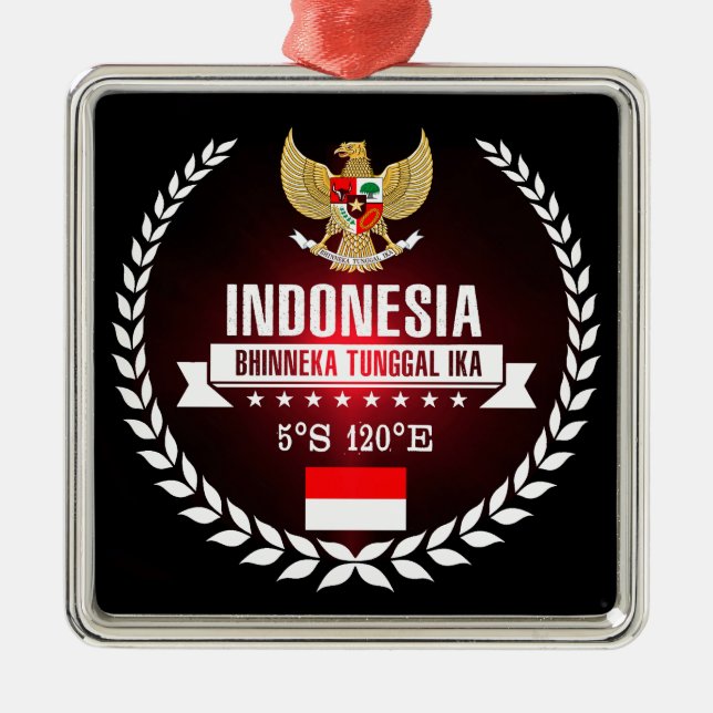 Indonesia Metal Ornament (Front)