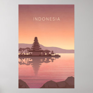 Indonesia Minimal Travel Poster