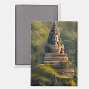 Indonesia Mountain Buddha  Magnet