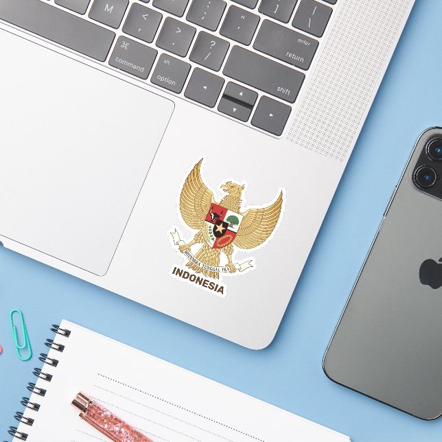 Indonesia National Emblem (Laptop w/ iPhone)