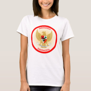 Indonesia National Emblem Circle Shape T-Shirt