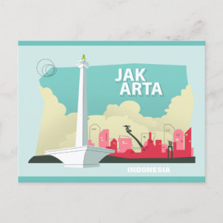 Indonesia National Monument Postcard