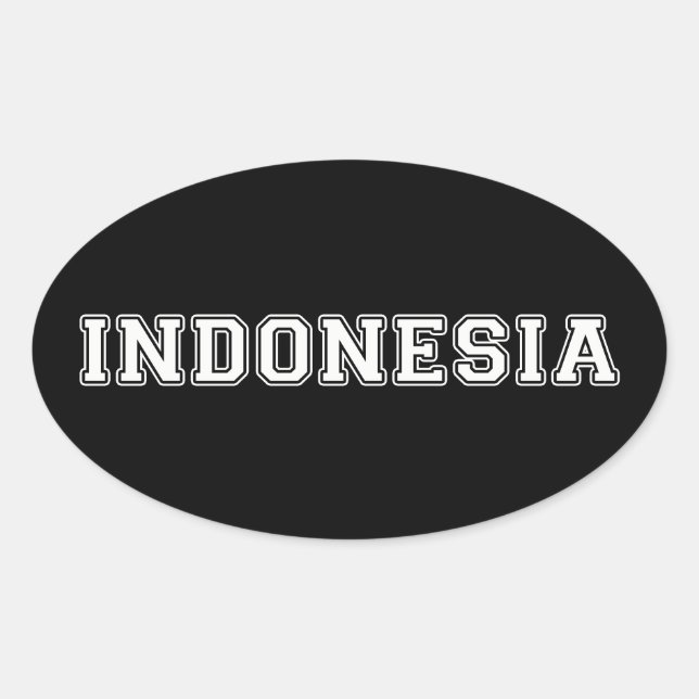 Indonesia Oval Sticker (Front)