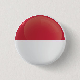 Indonesia  Round Icon Flag 1 Inch Round Button