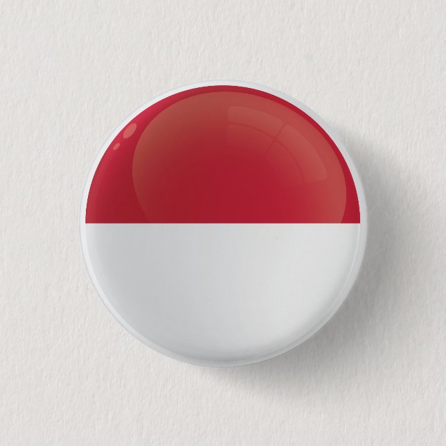 Indonesia  Round Icon Flag 1 Inch Round Button (Front)