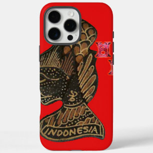 Indonesia Shadow Puppet Hohoho Design Red Canvas iPhone 16 Pro Max Case