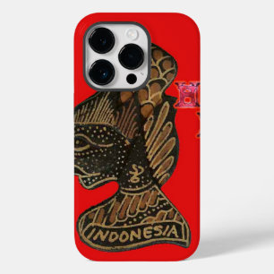 Indonesia Shadow Puppet Hohoho Design Red Canvas Case-Mate iPhone 14 Pro Case