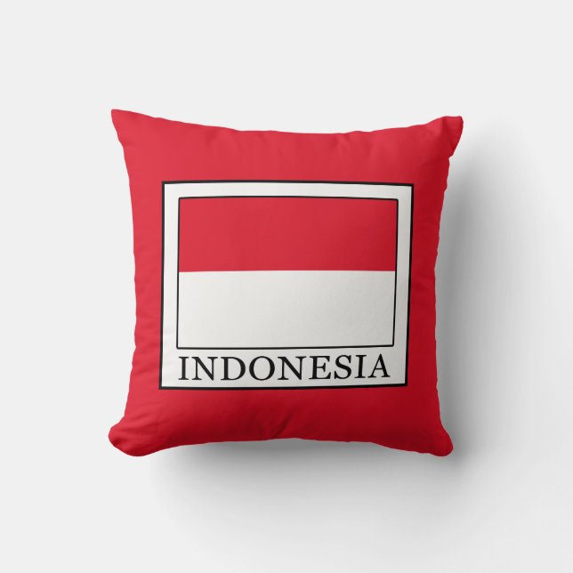 Indonesia Throw Pillow (Front)