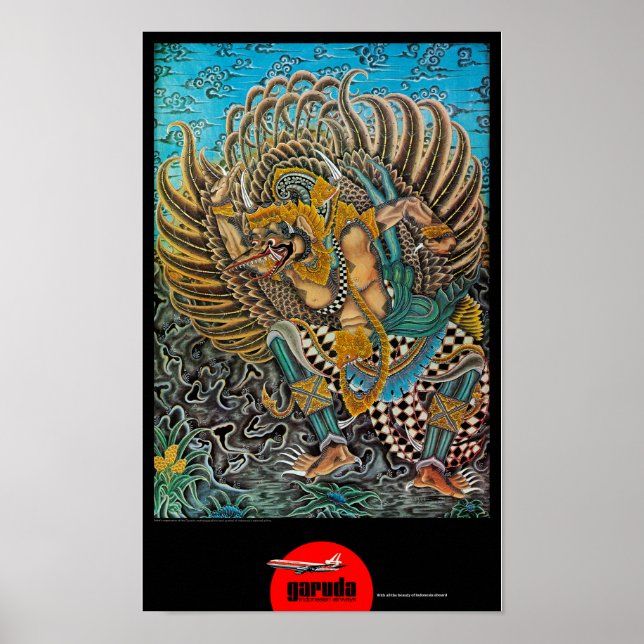 Indonesia Vintage Travel Poster Restored (Front)