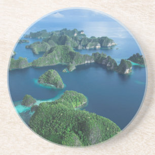 Indonesia, West Papua. Aerial Of Raja Ampat Coaster