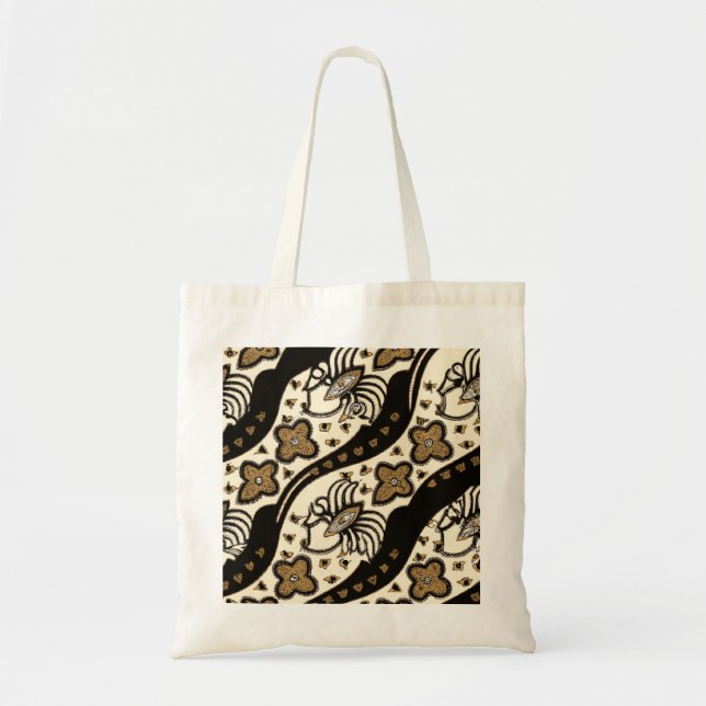 Indonesian & Balinese Art Design Tote Bag (Front)